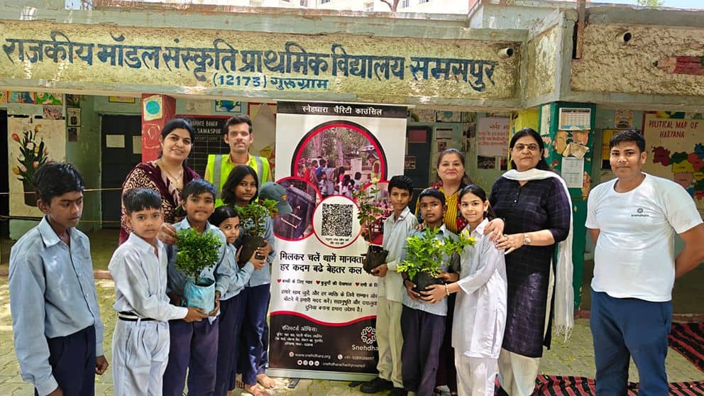 Earth day activity Govt. School Samaspur Sec-51