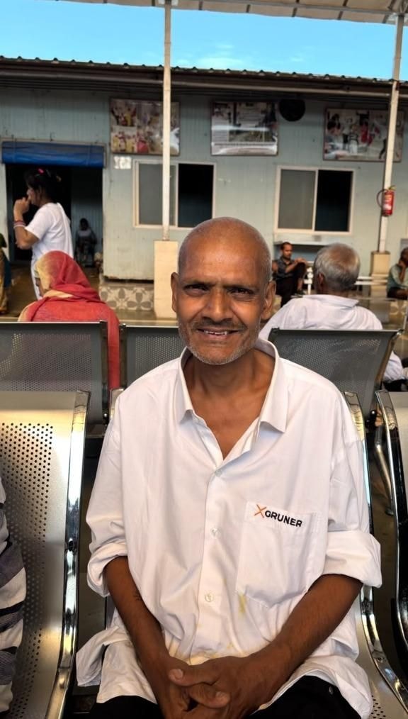 Old person sitting on chair