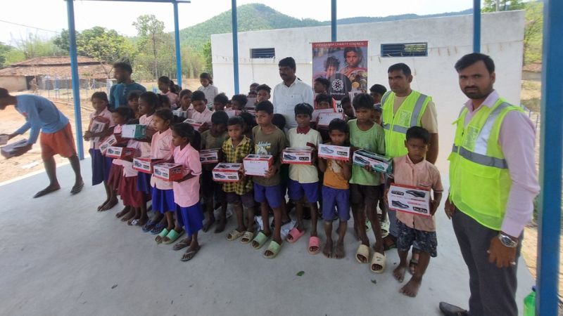 Shoe Distribution at Swami Vivekananda Gurukulam School, Burmu, Ranchi, Jharkhand