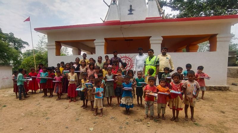 Stationery Distribution in Katangdiri Village, Burmu, Ranchi, Jharkhand