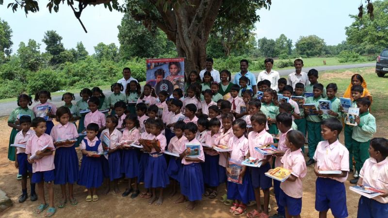 Stationery Distribution in Kanadih Village, Burmu, Ranchi, Jharkhand