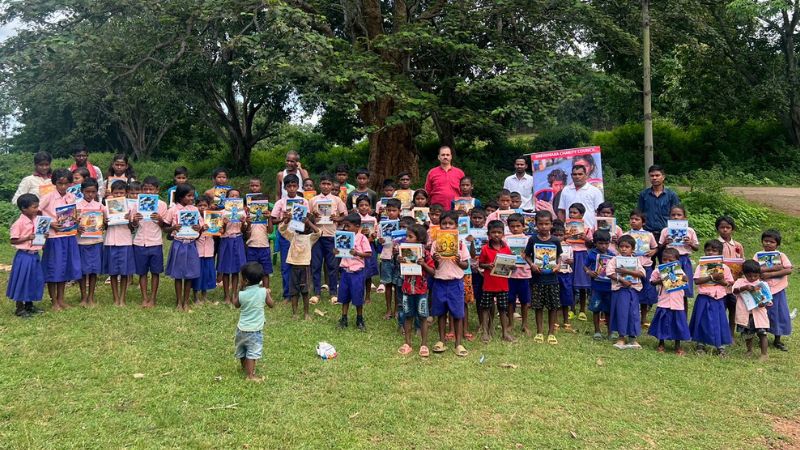 Distribution of Stationery to 50 students at Village Rol, Burmu Panchayat, Ranchi, Jharkhand