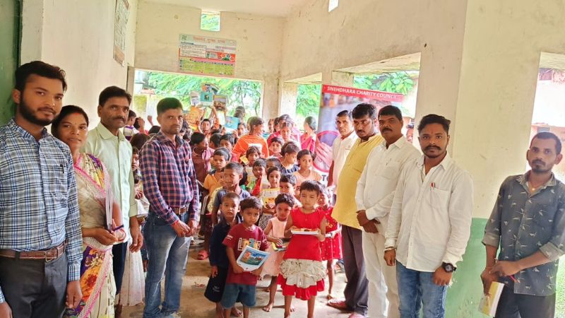 Distribution of Stationery at Village Gutru, Chaingada, Block Budmu, District Ranchi, Jharkhand